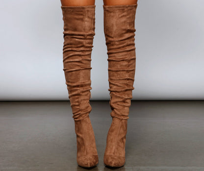 Stacked On Style Lace-Up Boots