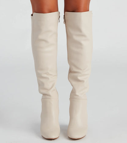 Sleek Strut Knee-High Boots