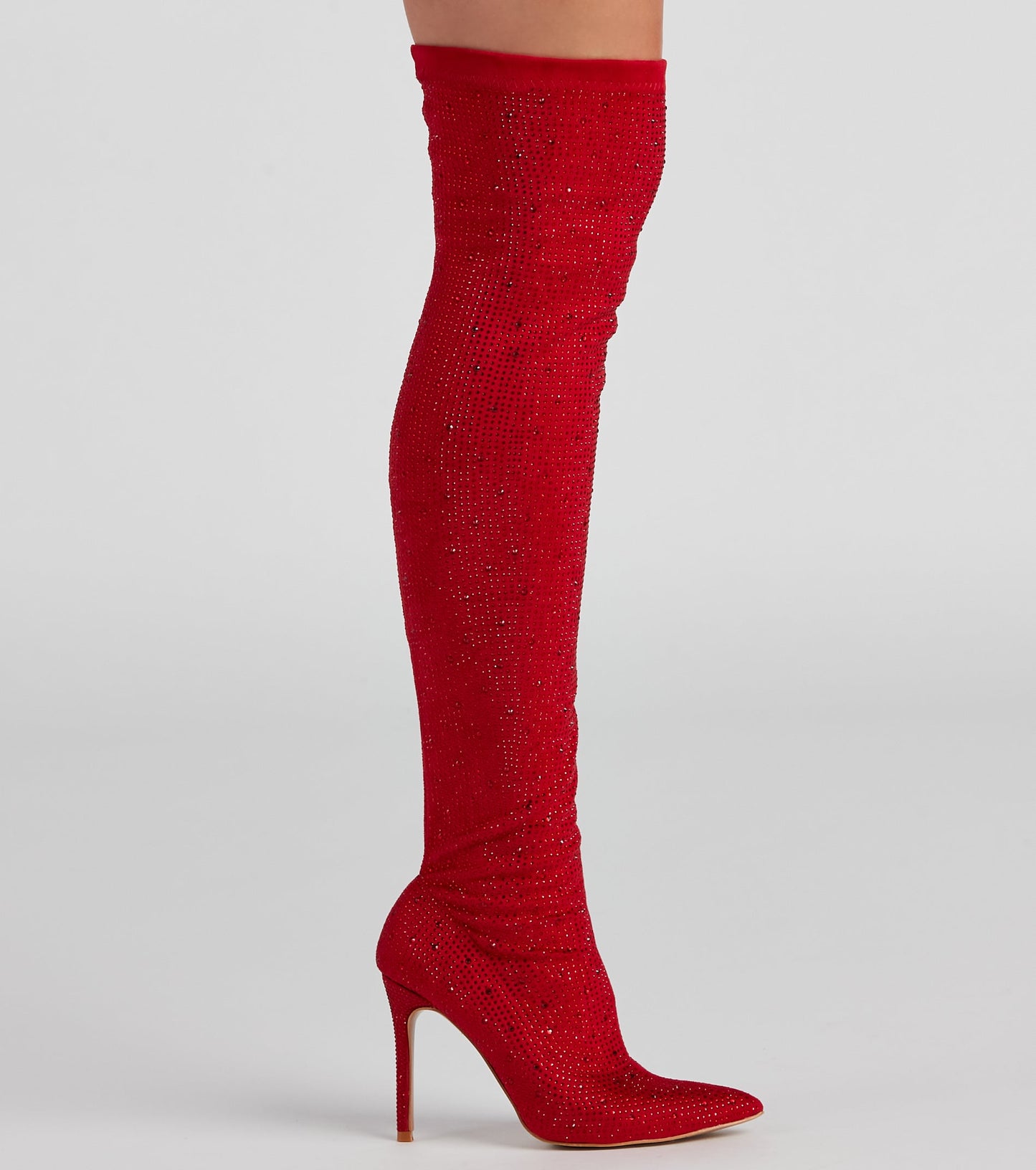 Stellar Shine Thigh-High Stiletto Boots