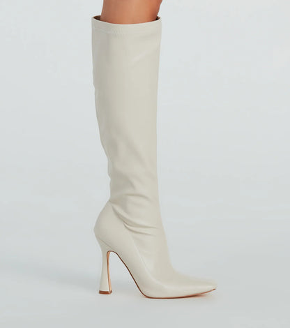 Perfect Day Faux Leather Under-The-Knee Boots