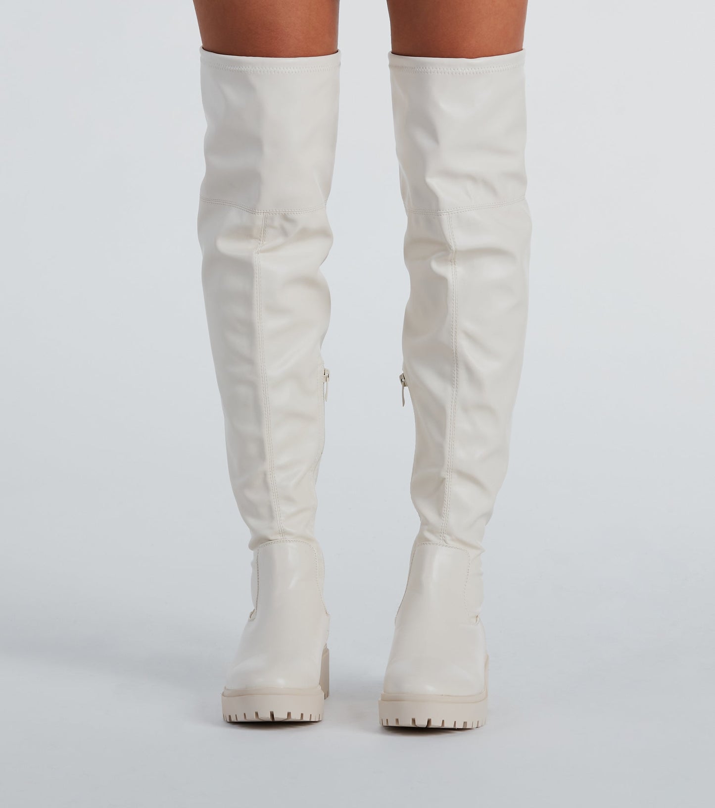 Stomp It Up Thigh-High Lug Boots