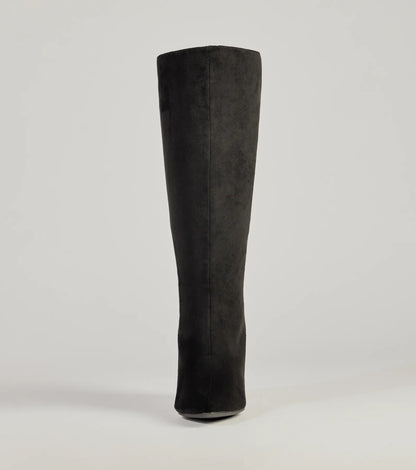 Chic Strut Under-The-Knee Kitten Heel Boots