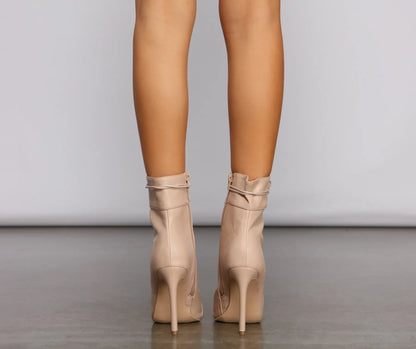 Strut It Out Faux Leather Stiletto Heel Booties