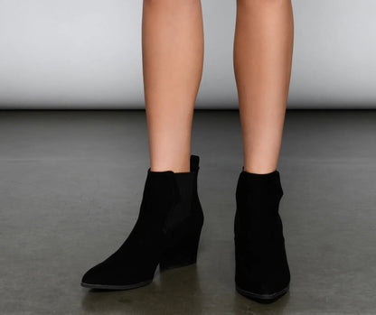 Step It Up Faux Suede Booties
