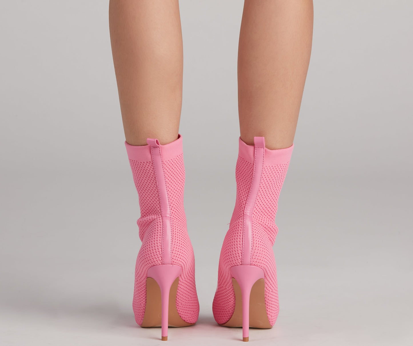 Major Strut Knit Stiletto Booties