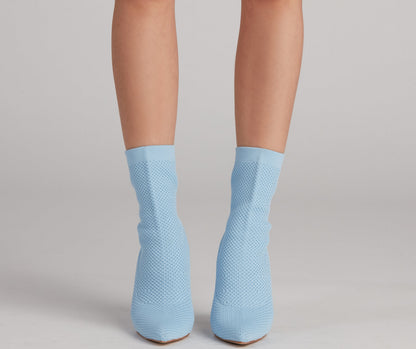 Major Strut Knit Stiletto Booties