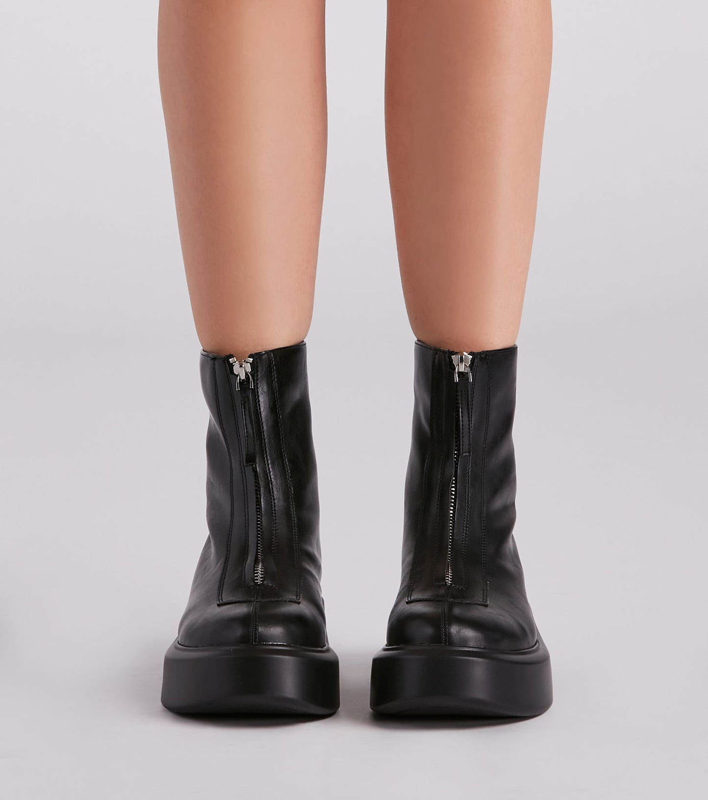 Add Some Edge Zip-Up Platform Booties