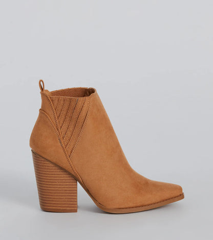 Cute Stand Off Western Block Heel Booties