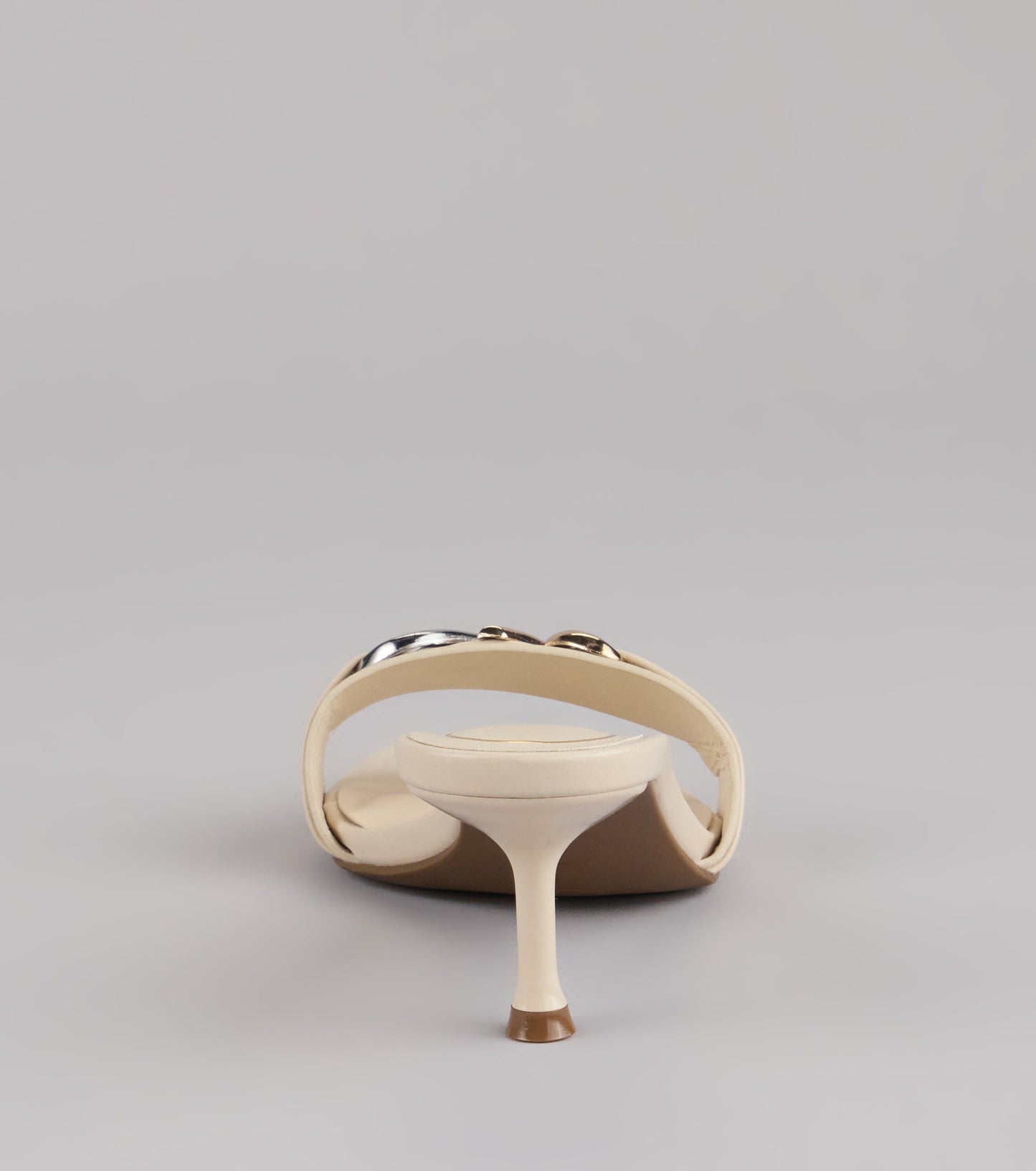 Double Take Hardware Kitten Mules