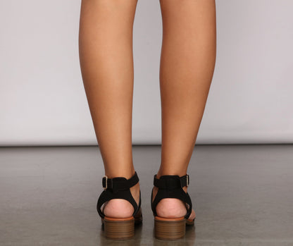 Stacked On Style Low Block Heels