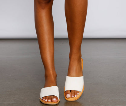 It's Casual Nubuck Slip On Sandals