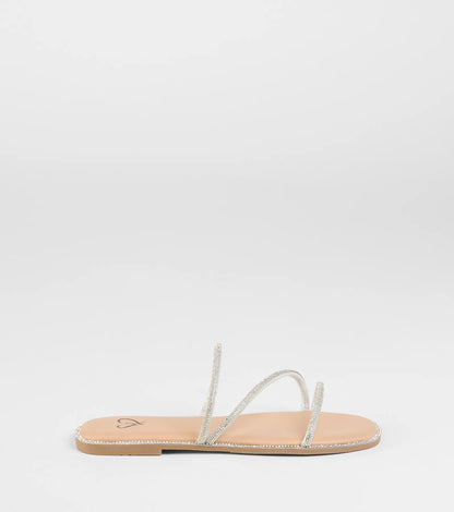 Always Glowing Rhinestone Strap Sandals
