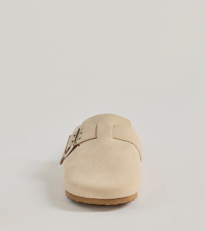 Casual Trend Faux Suede Slip-On Clogs