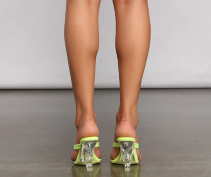 Look At Her Lucite Wedges