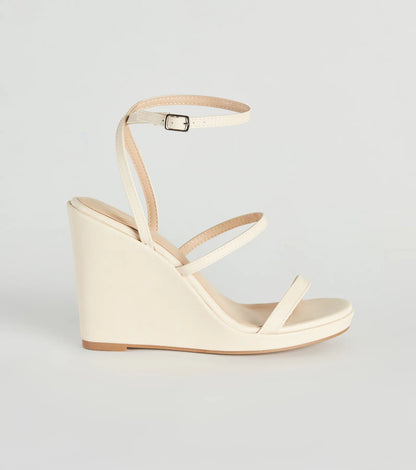 In The Sun Strappy Platform Wedges