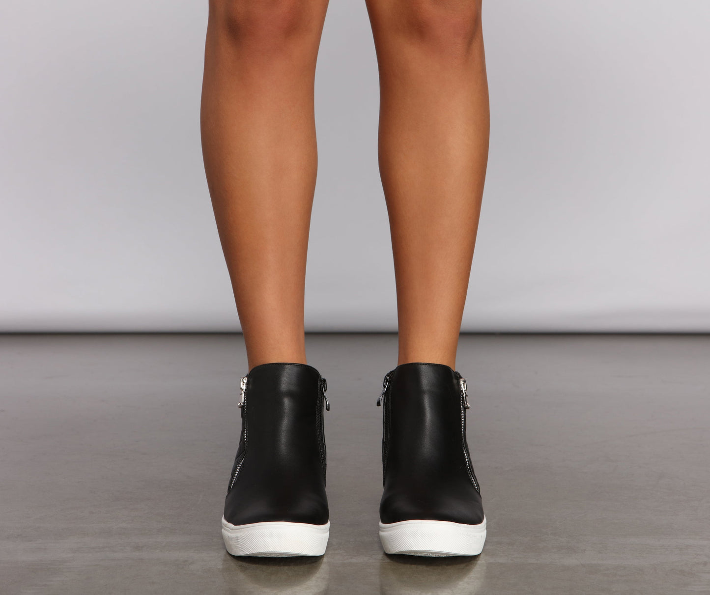 Feeling Fancy Quilted Faux Leather Sneakers