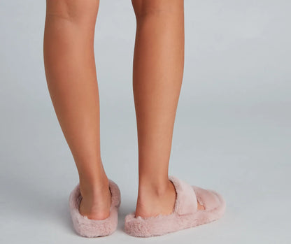 Cozy Does It Faux Fur Slippers