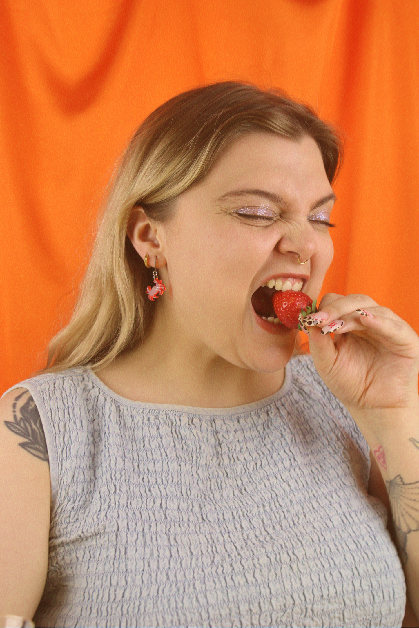 Pinch Me! Crab Huggie Hoop Earrings