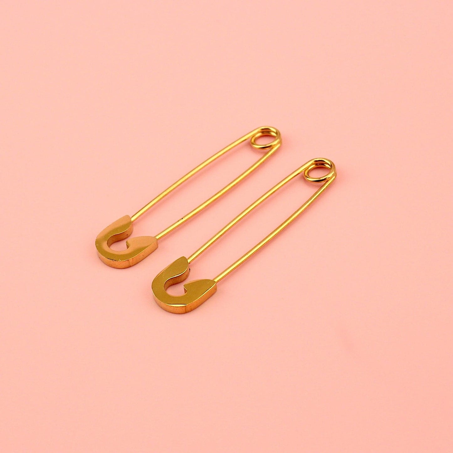 Pin it to Win it Safety Pin Earrings (Gold Plated)