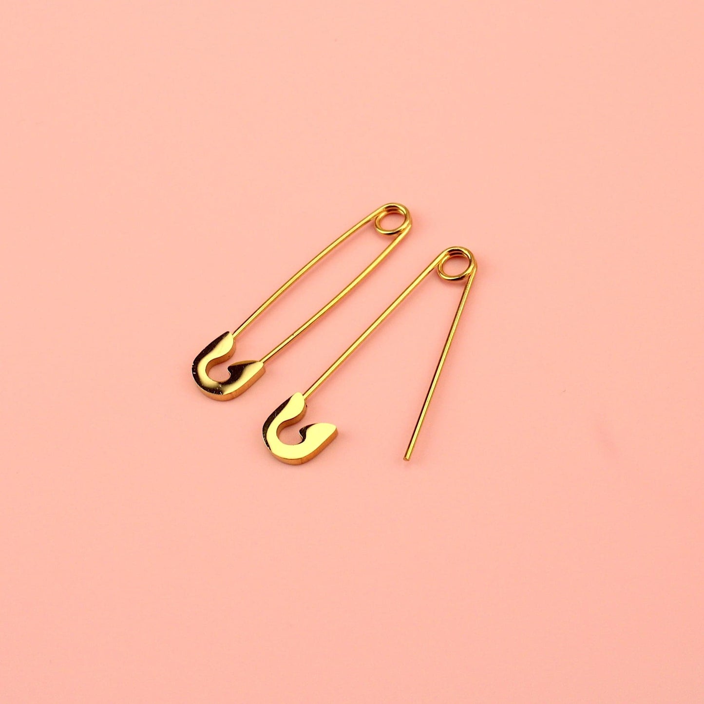 Pin it to Win it Safety Pin Earrings (Gold Plated)