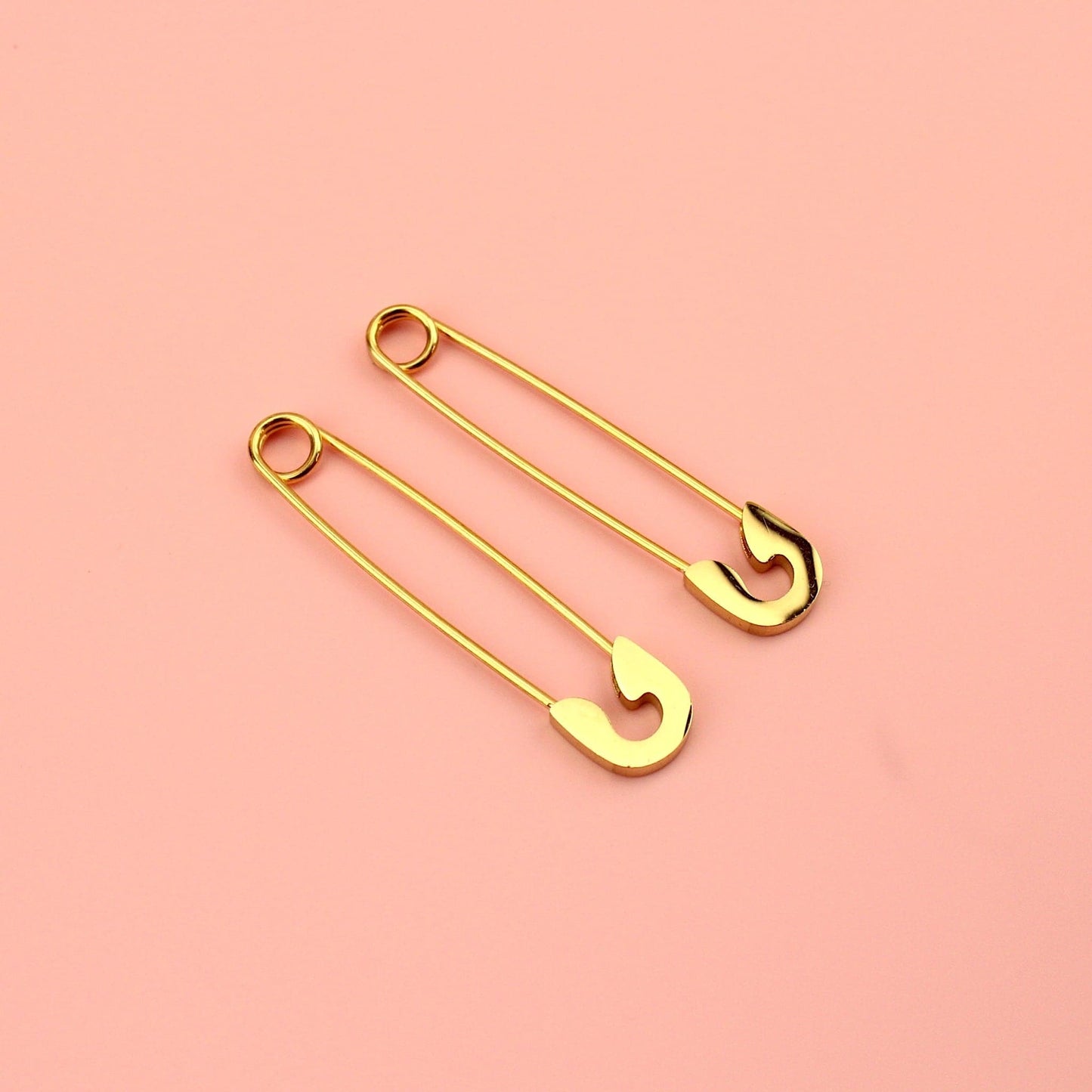 Pin it to Win it Safety Pin Earrings (Gold Plated)
