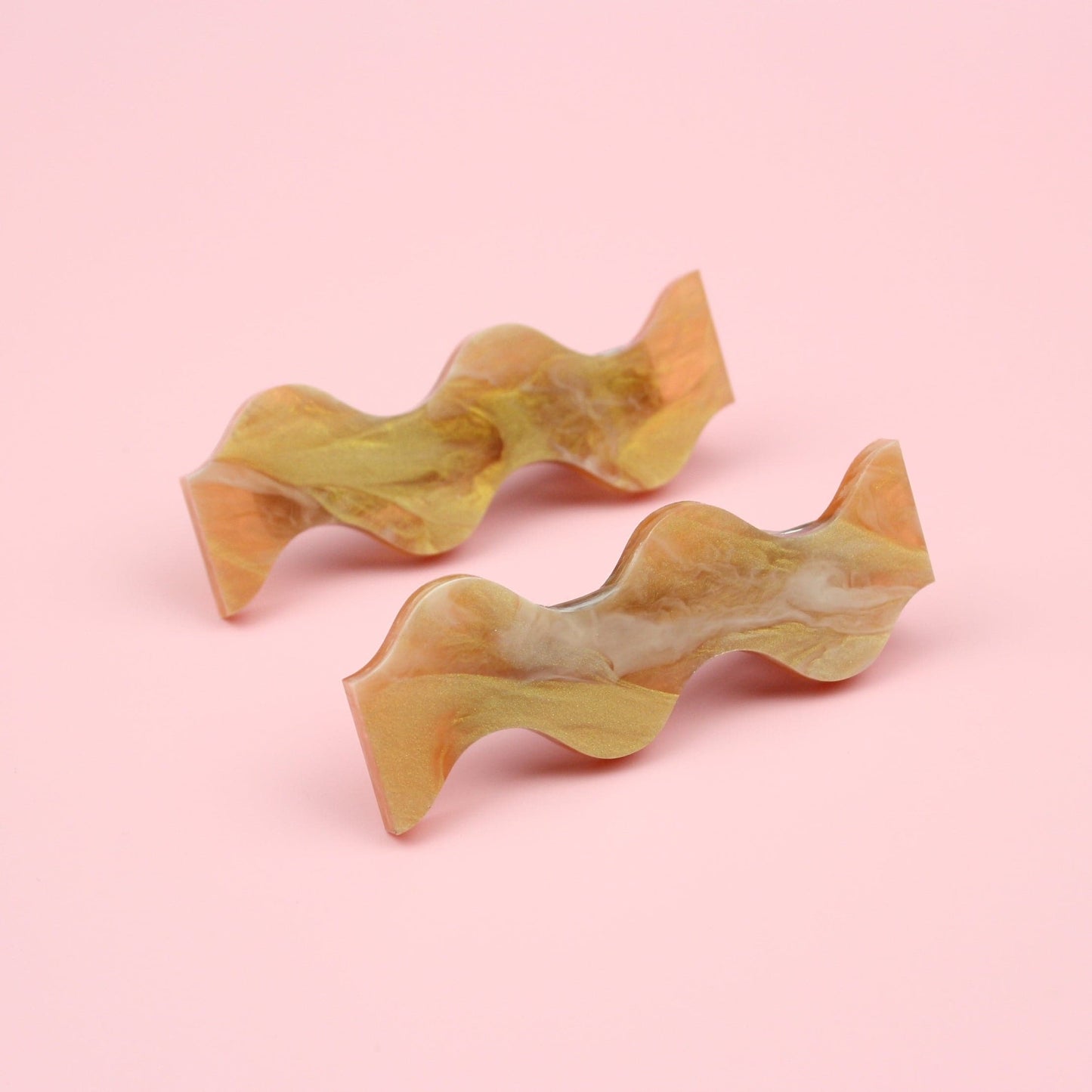 Pecan Wavy Hair Clips