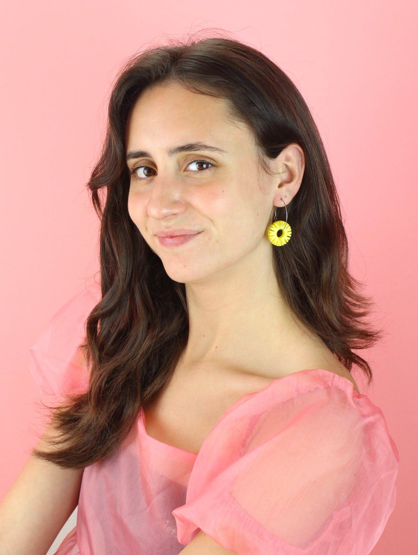 Pineapple Ring Hoop Earrings
