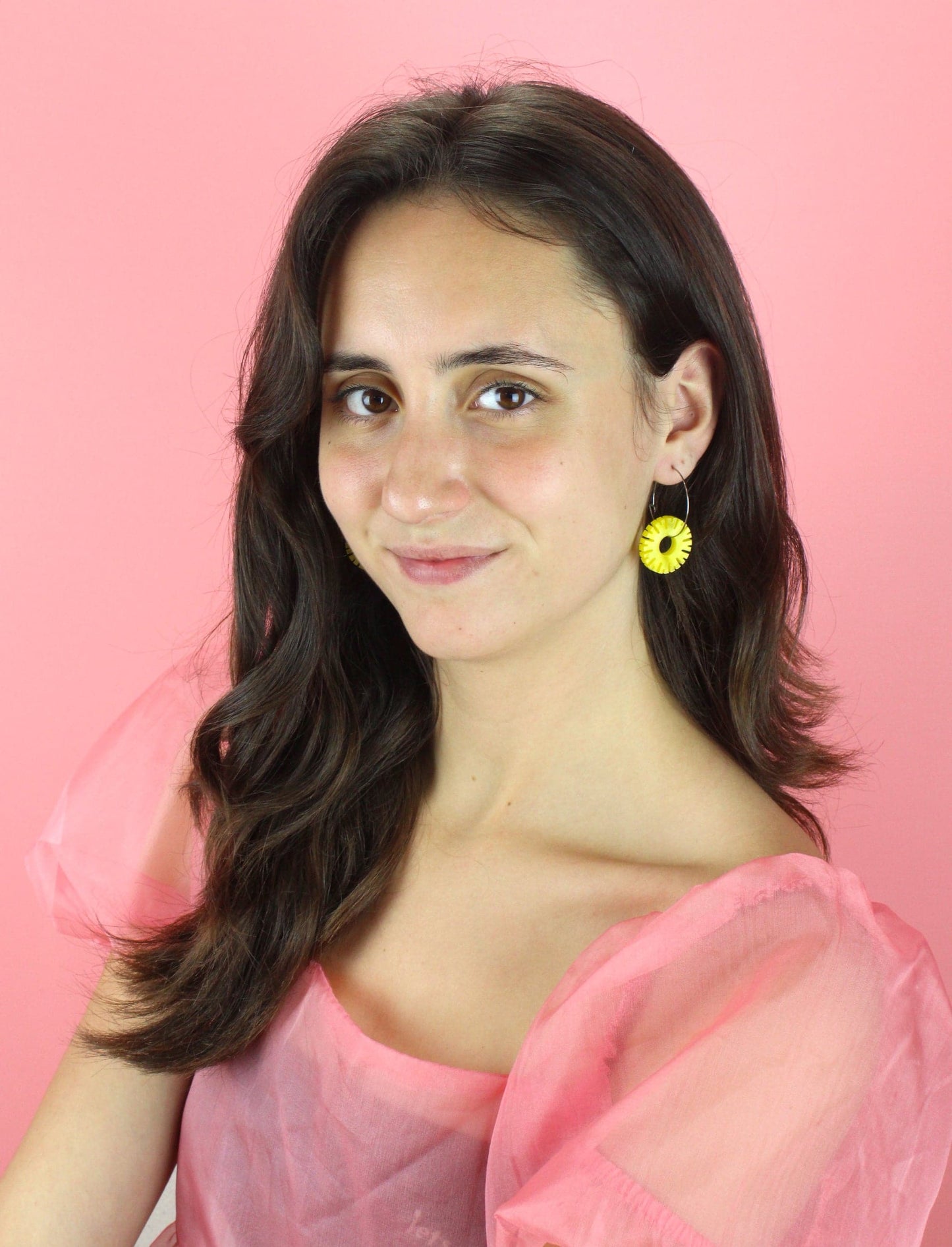 Pineapple Ring Hoop Earrings