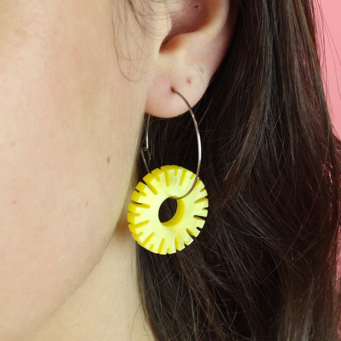 Pineapple Ring Hoop Earrings