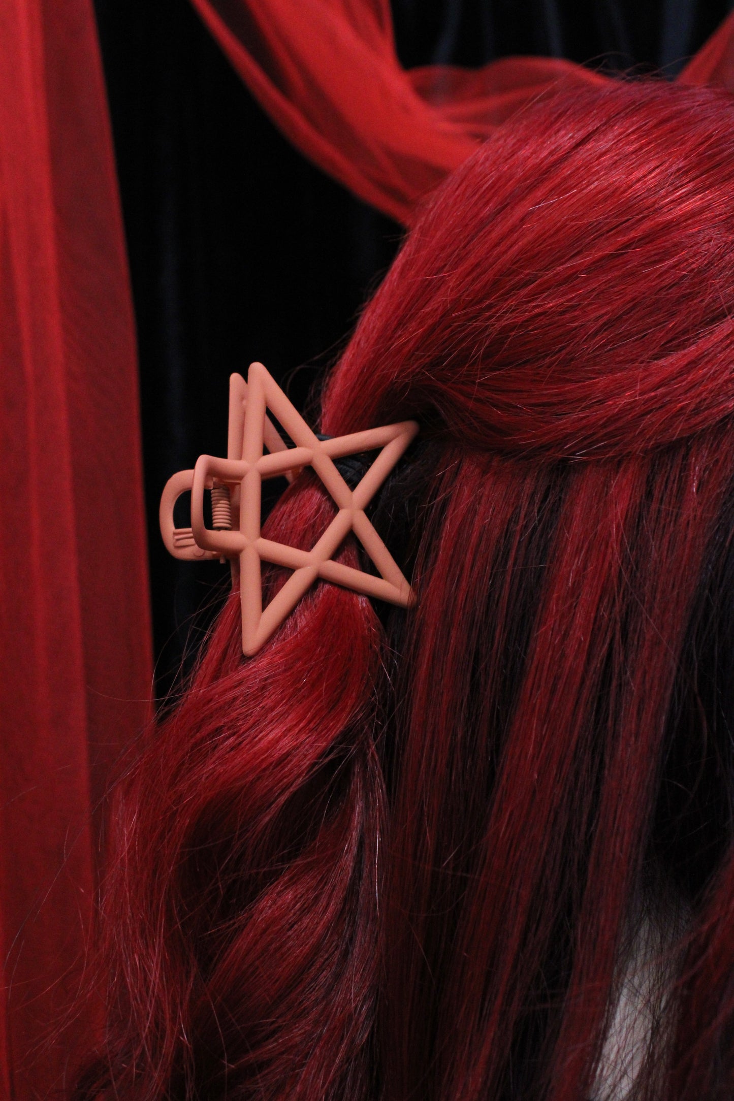 Pentagram Hair Clip - Burnt Orange