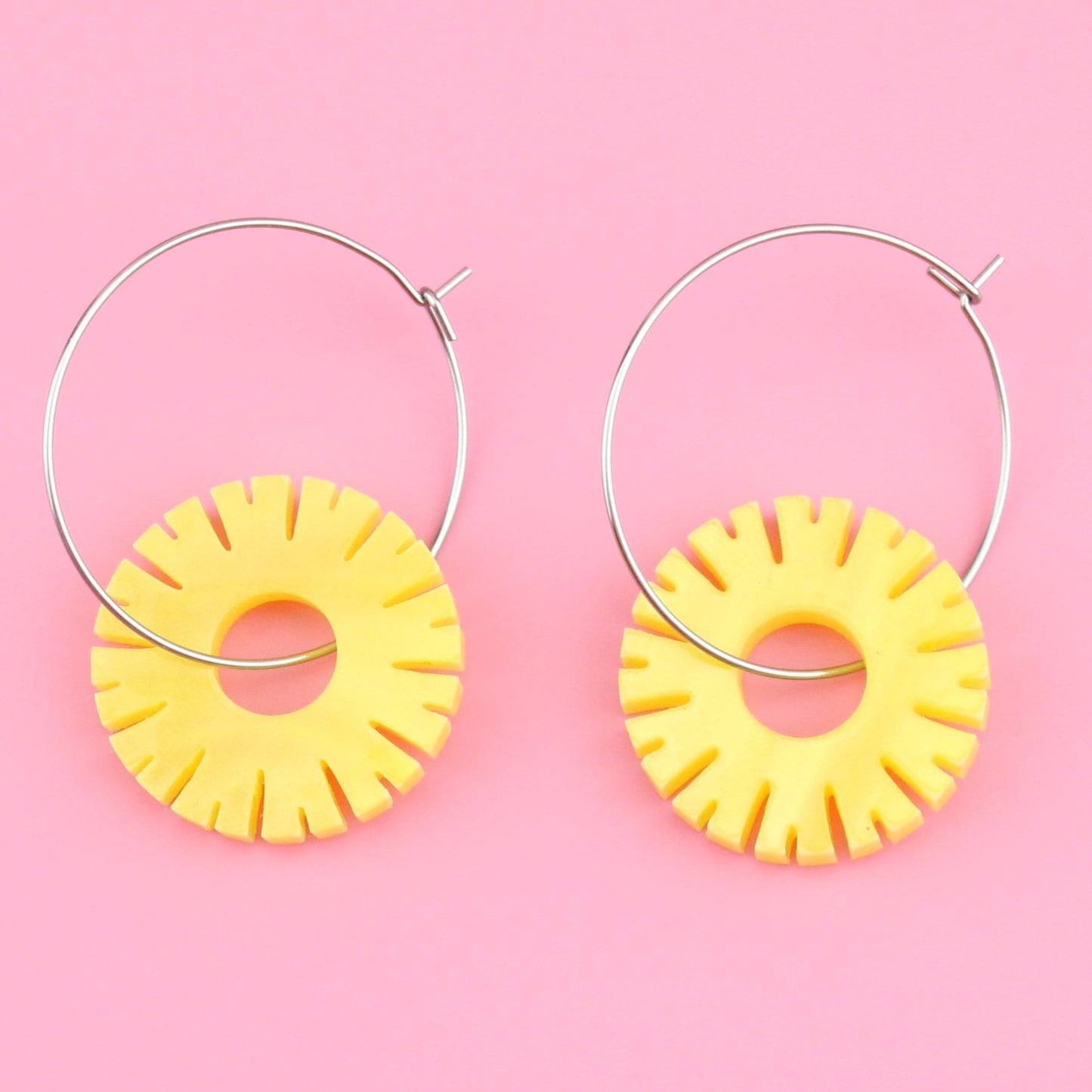 Pineapple Ring Hoop Earrings
