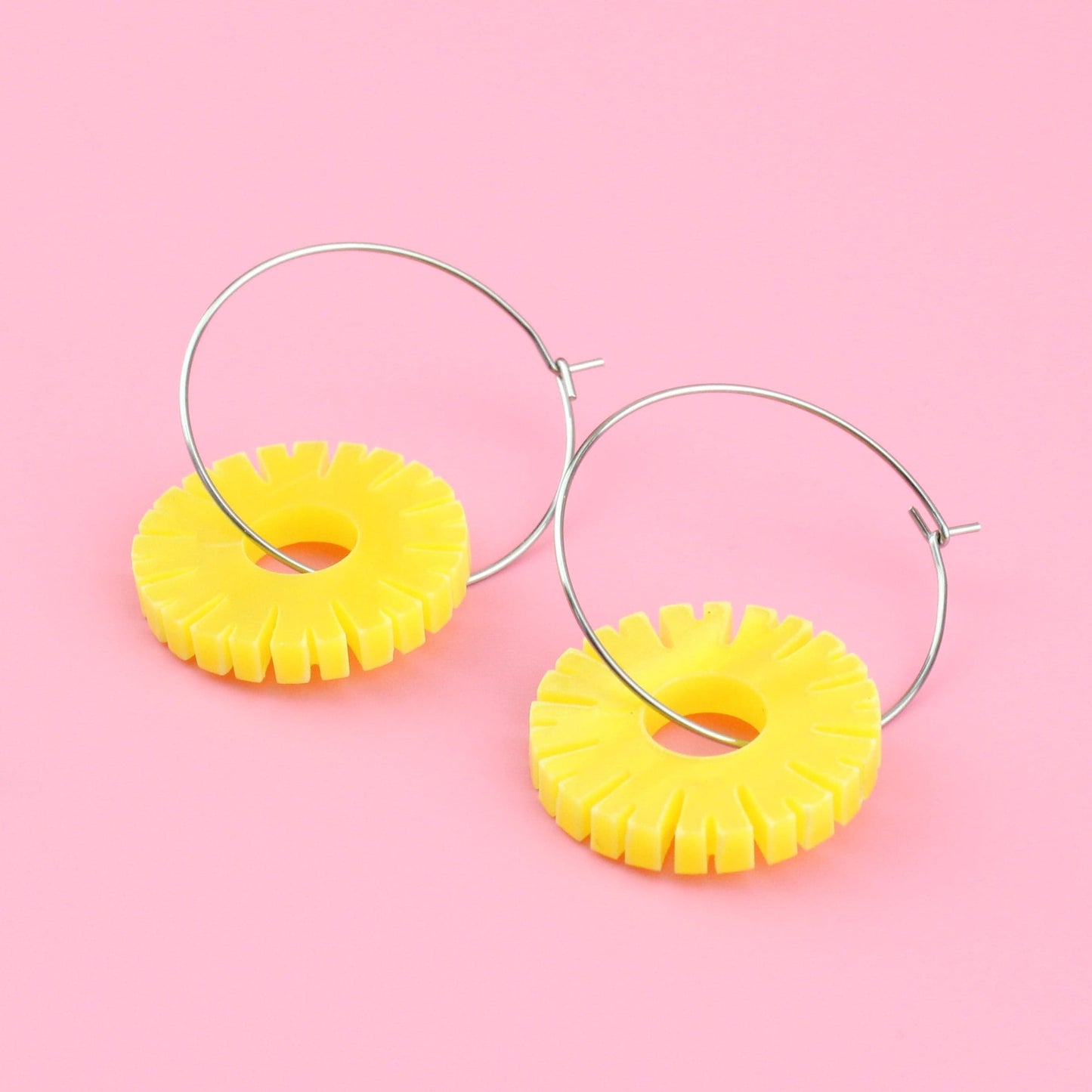 Pineapple Ring Hoop Earrings
