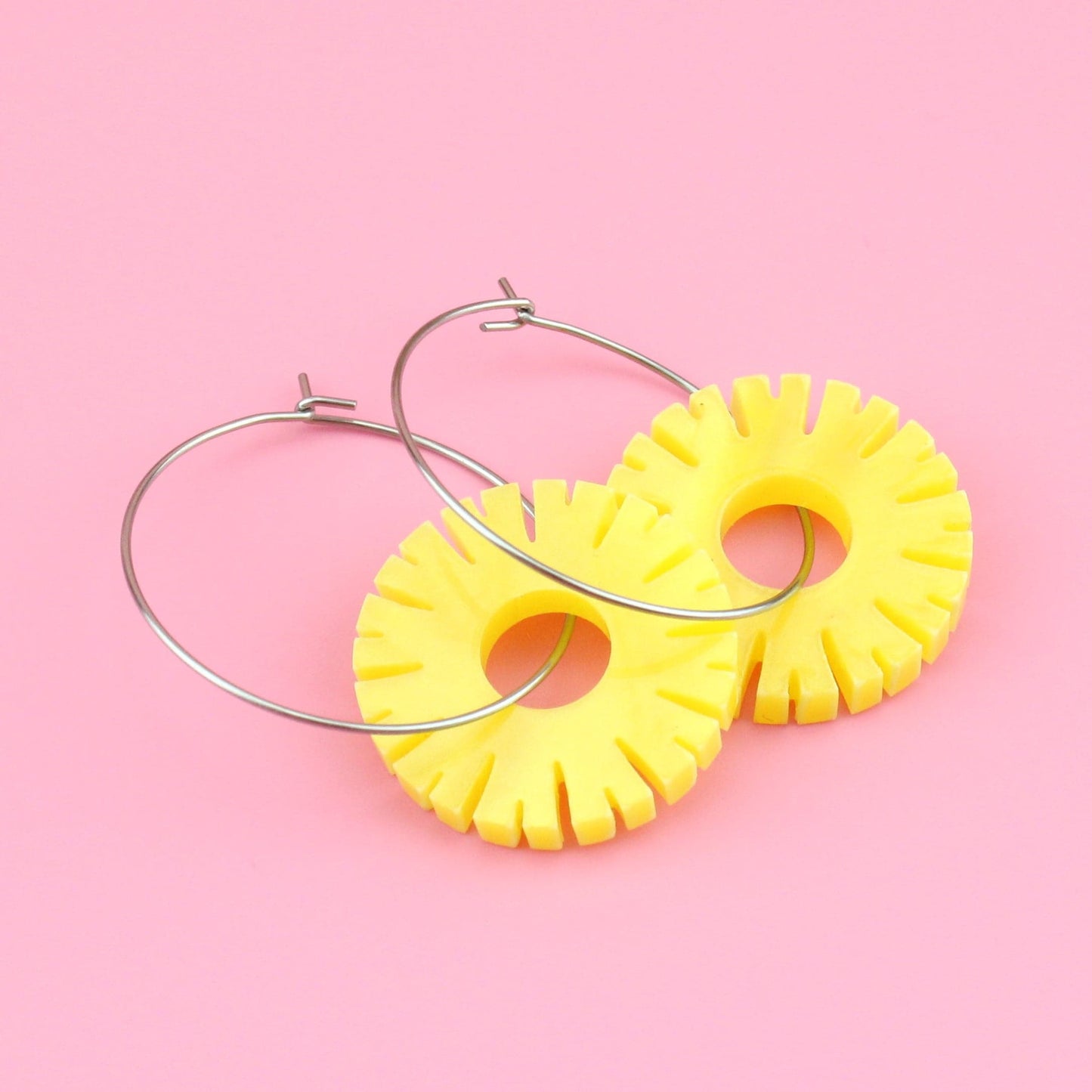 Pineapple Ring Hoop Earrings