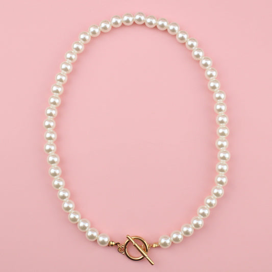 Pearlfectly Simple Necklace (Gold Plated)