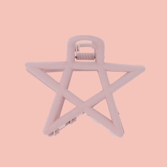 Pentagram Hair Clip - Baby Pink