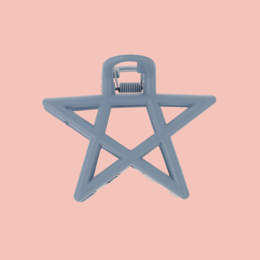 Pentagram Hair Clip - Denim Blue