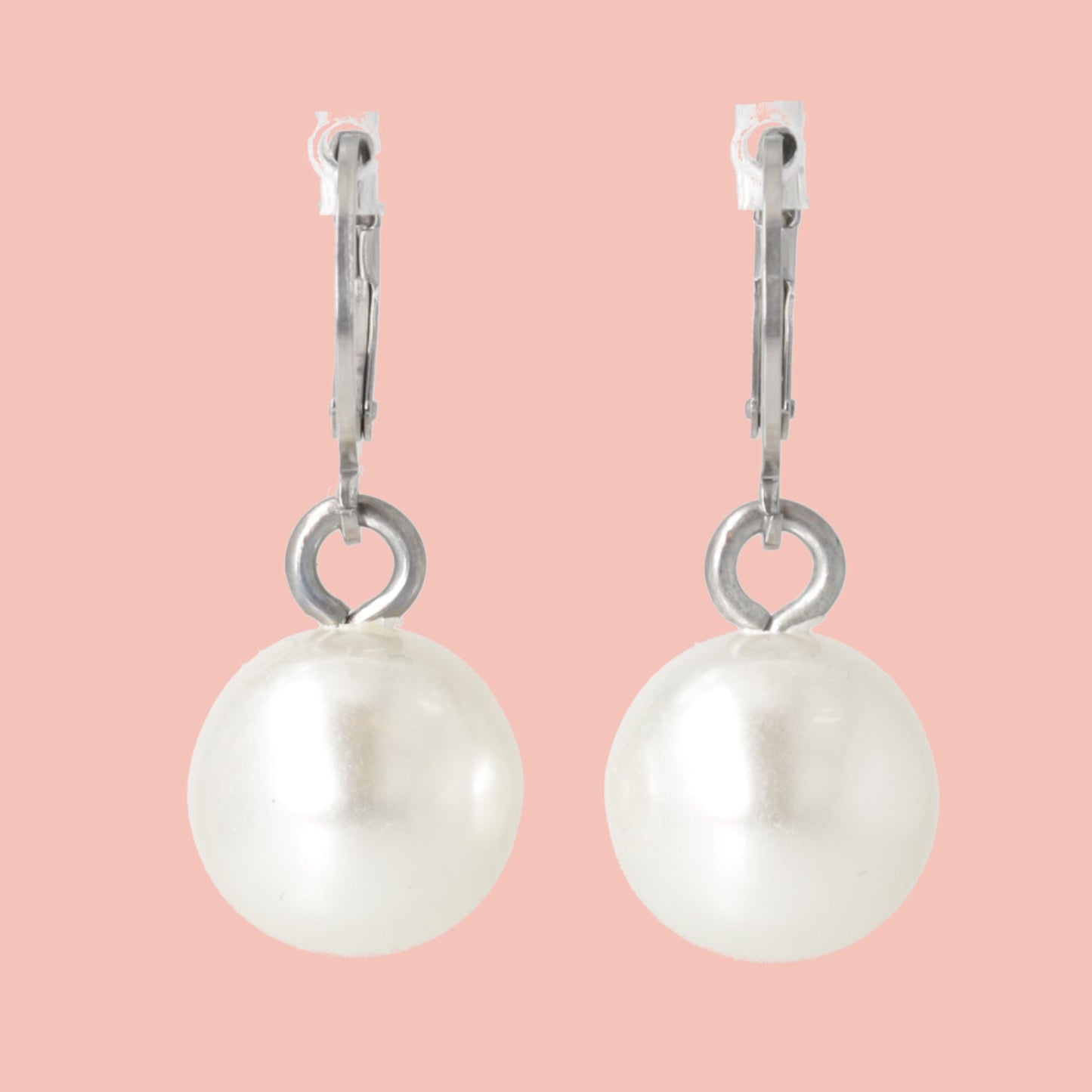 Pearl Huggie Hoops
