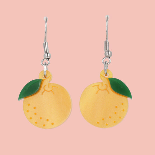Peel The Love Orange Earrings