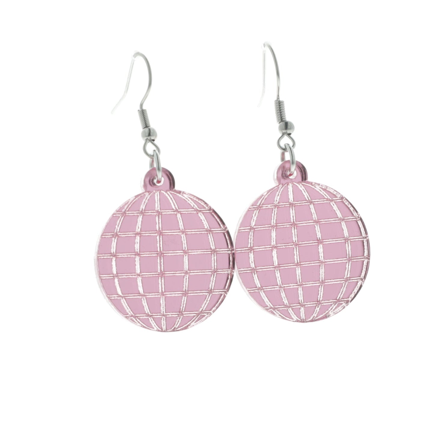 Pink Disco Ball Earrings