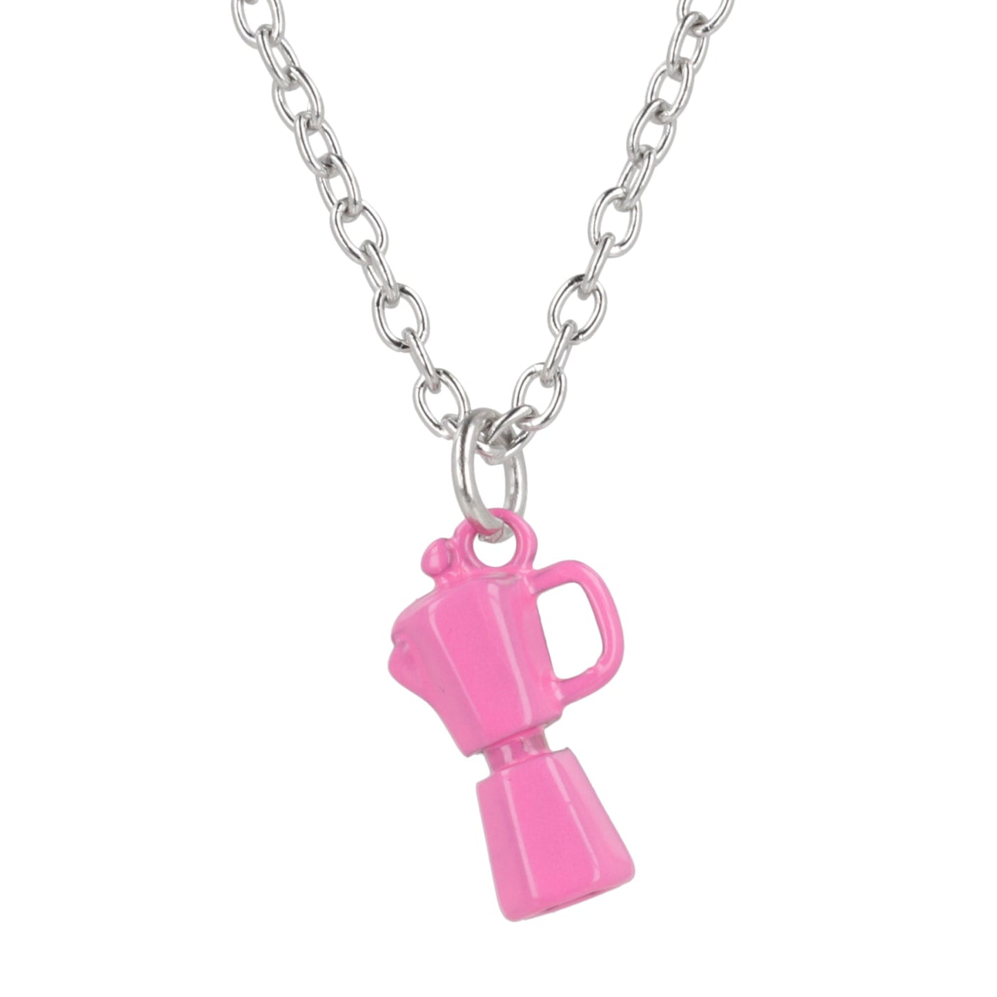 Pink Coffee Pot Necklace