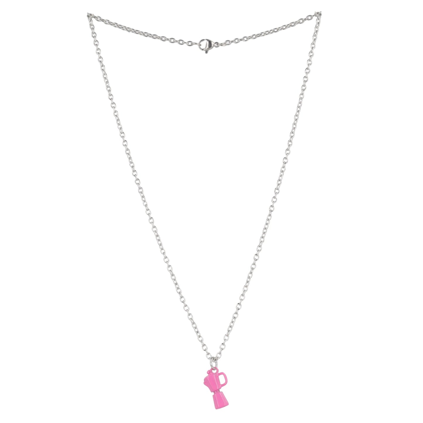 Pink Coffee Pot Necklace