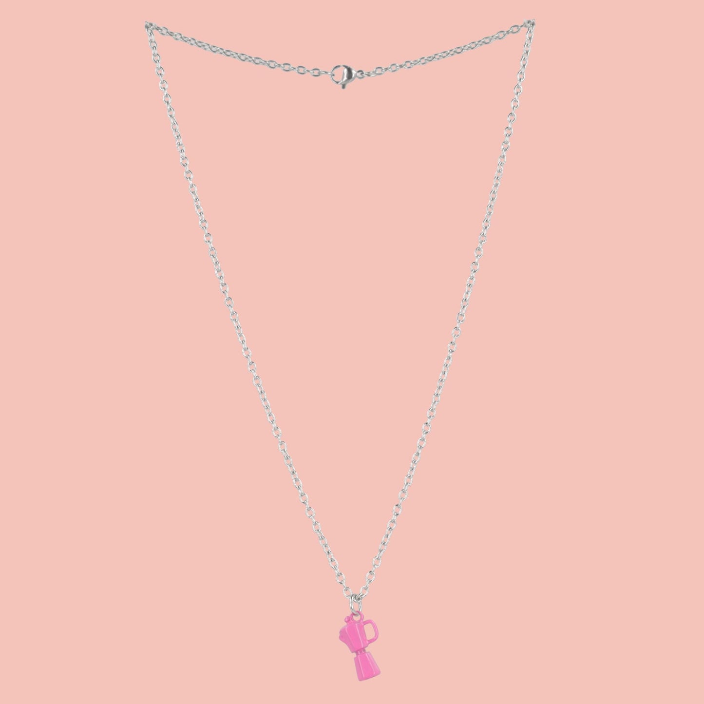 Pink Coffee Pot Necklace