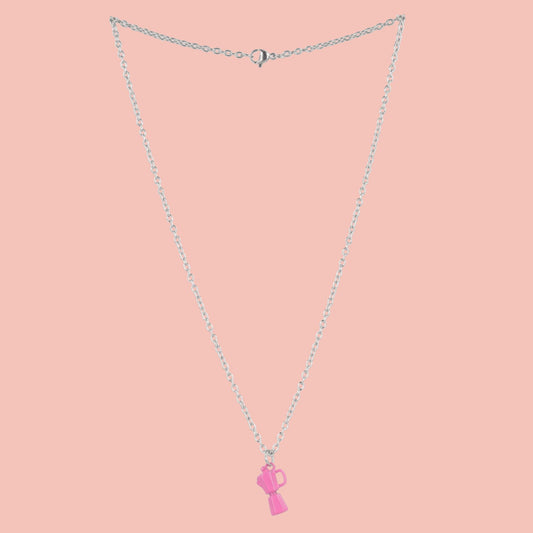Pink Coffee Pot Necklace