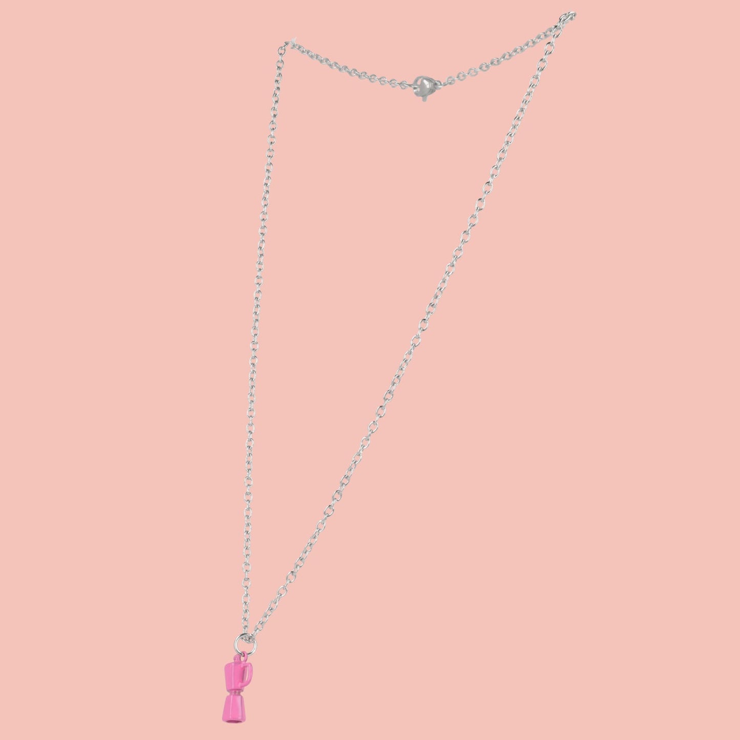 Pink Coffee Pot Necklace