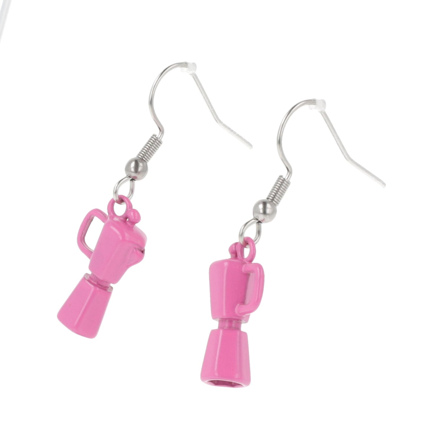 Pink Coffee Pot Earrings